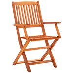 vidaXL Ensemble à manger d'extérieur pliable 7 Pièces Bois d'eucalyptus