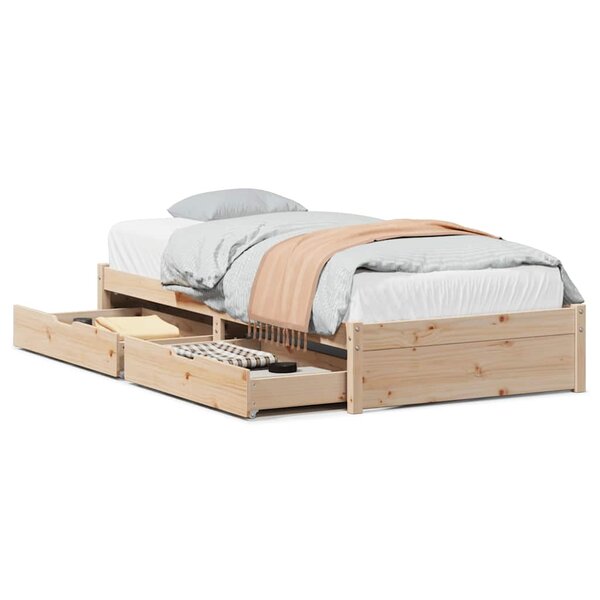 vidaXL Cadre de lit sans matelas 90x200 cm bois de pin massif