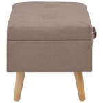 Tabouret de rangement 40 cm marron tissu 02_0010895