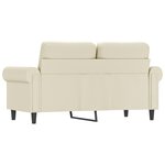 vidaXL Canapé à 2 places Crème 120 cm Similicuir