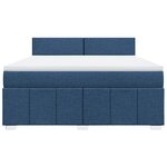 vidaXL Sommier à lattes de lit avec matelas Bleu 180x200 cm Tissu