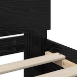 vidaXL Cadre de lit avec bandes LED Chêne noir Bois d'ingénierie