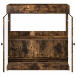 vidaXL Armoire sous évier de salle de bain Chêne fumé