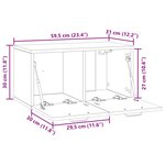 vidaXL Meuble TV mural Noir 59 5 x 31 x 30 cm Bois d'ingénierie
