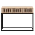 vidaXL Table console 105x30x75 cm bois d'ingénierie et fer