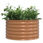 vidaXL Jardinière surélevée Marron 80 x 80 x 44 cm Acier