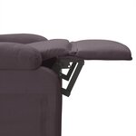vidaXL Fauteuil électrique de massage Marron foncé Tissu