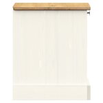 vidaXL Table de chevet VIGO blanc 42x35x42 cm bois de pin massif