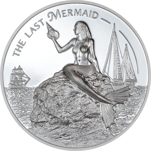 Pièce de monnaie en Argent 5 Dollars g 31.1 (1 oz) Millésime 2024 X Ray LAST MERMAID X (PRÉCOMMANDE)