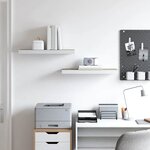 vidaXL Étagères flottantes 2 Pièces chêne et blanc 60x23 5x3 8 cm MDF