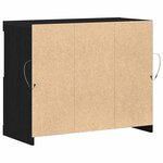 vidaXL Buffet Noir 81 x 37 x 67 cm Bois d'ingénierie