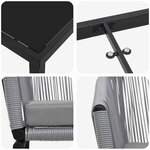 vidaXL Ensemble de salle à manger pour jardin 3 Pièces Gris Poly rotin