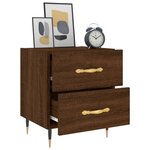 vidaXL Tables de chevet 2 Pièces chêne marron 40x35x47 5 cm