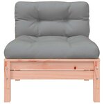 vidaXL Canapé de jardin et coussins repose-pied bois massif douglas