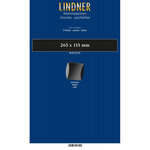 Bandes double soudure 265 x 115 mm pour blocs  carnets de timbres. Fond - Noir