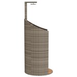 vidaXL Douche d'extérieur gris 100x100x241 5 cm poly rotin bois acacia