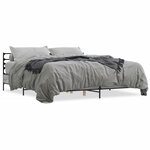 vidaXL Cadre de lit sans matelas sonoma gris 200x200 cm