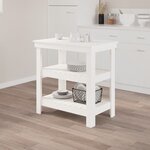 vidaXL Banc de travail Blanc 78 5x50x80 cm Bois de pin massif