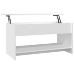 vidaXL Table basse blanc 102x50x52 5 cm bois d'ingénierie