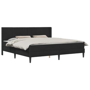 vidaXL Cadre de lit avec matelas Noir 180 x 200 cm Velours