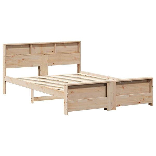 vidaXL Cadre de lit Marron 160 x 200 cm Bois massif en pin