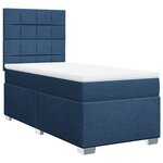 vidaXL Sommier à lattes de lit avec matelas Bleu 80x200 cm Tissu
