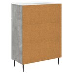 vidaXL Buffet Gris béton 66 x 34 5 x 92 cm Bois d'ingénierie