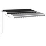 vidaXL Auvent rétractable automatique et poteaux 3x2 5 m Anthracite