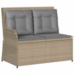 vidaXL Banc de jardin Beige polyrotin