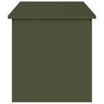vidaXL Boîte de Rangement Extérieure Vert olive 100 x 50.5 x 50 cm