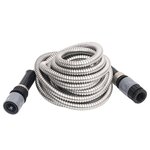 vidaXL Tuyau d'arrosage buse de pulvérisation argenté 0 6" 22 5 m inox