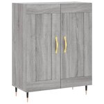 vidaXL Buffet sonoma gris 69 5x34x90 cm bois d'ingénierie