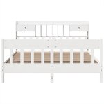 vidaXL Cadre de lit sans matelas blanc 180x200 cm bois massif de pin