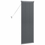 vidaXL Store de Fenêtre avec des rideaux Gris foncé Aluminium