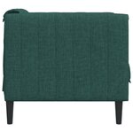 vidaXL Fauteuil vert foncé tissu