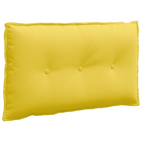 vidaXL Coussin de Dos Jaune clair 80 x 19 x 50 cm tissu