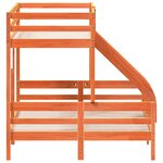 vidaXL Lit superposé sans matelas 80x200/140x200 cm bois massif