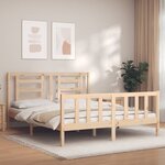 vidaXL Cadre de lit sans matelas bois de pin massif