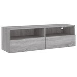 vidaXL Meuble TV mural sonoma gris 100x30x30 cm bois d'ingénierie