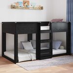 vidaXL Cadre de lit surélevé Chêne noir 71 5 x 190 cm