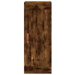vidaXL Buffet haut Chêne fumé 34 5x34x180 cm Bois d'ingénierie
