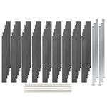vidaXL Ensemble de clôture WPC 5 Carré 872x187 cm Gris