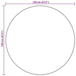 vidaXL Tapis d'extérieur ARAKIL blanc et noir Ø120 cm PP