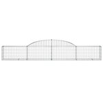 vidaXL Paniers à gabions arqués 12 Pièces 300x30x40/60 cm fer galvanisé