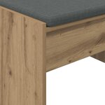 vidaXL Banc d'entrée avec coussin Chêne artisanal 103 x 38 x 40 cm