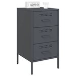 vidaXL Table de chevet anthracite 36x39x68 cm acier