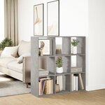 vidaXL Étagère séparatrice de pièce gris béton 102x29x103 5 cm