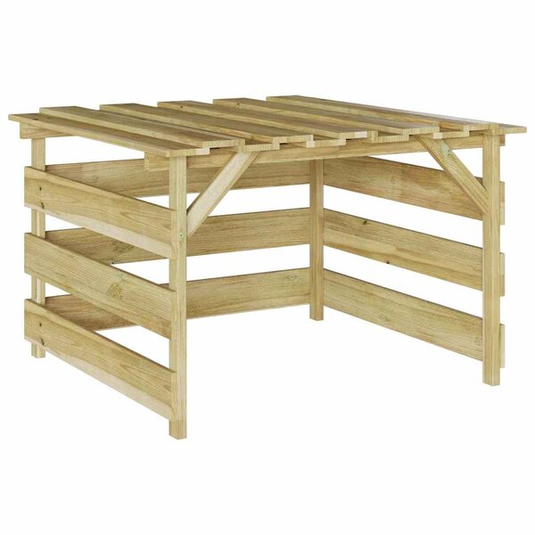 vidaXL Garage pour robot tondeuse Marron 84 x 80 x 56 cm Pin imprégné