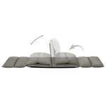 vidaXL Chaise pliable de sol Gris foncé Microfibre