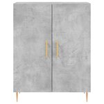 vidaXL Buffet haut Gris béton 69 5x34x180 cm Bois d'ingénierie